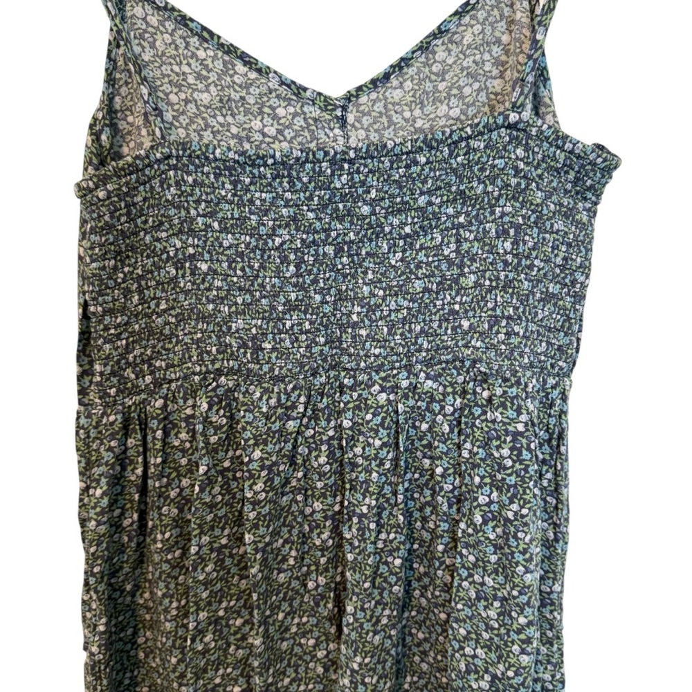 Aerie Blue Floral Button Swing Flowy Dress Size M. - Picture 4 of 8